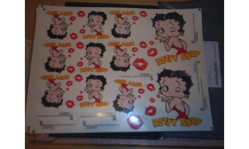 Folha de Decalque Betty Boop